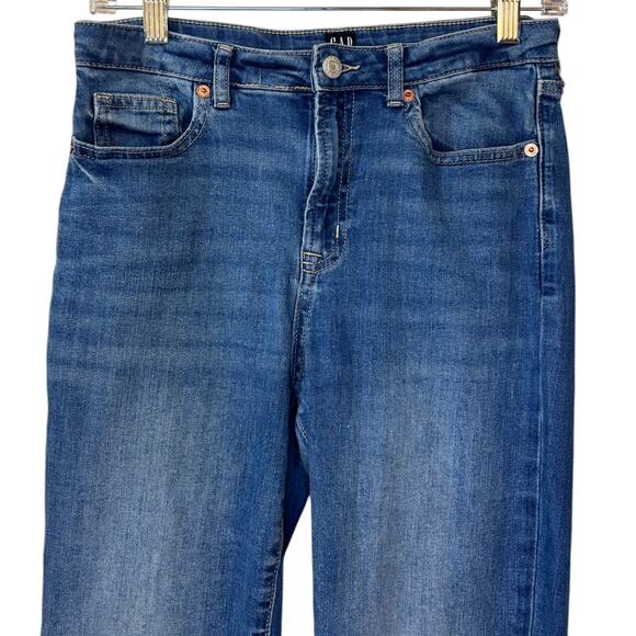 Gap Denim Jeans Girls 18 Blue Mid Rise 70s Flare Everyday Style School Retro - Picture 2 of 9